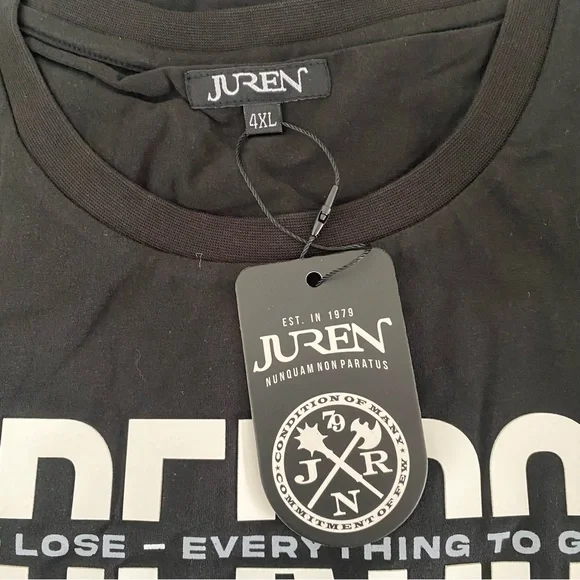 Men’s Underdog Printed Short Sleeve T-Shirt Black Juren Clothing Size 4XL - Picture 4 of 8